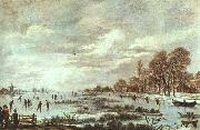 Aert van der Neer Winter Landscape painting